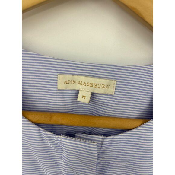 ANN MASHBURN Blue Striped Blouse - Picture 4 of 6